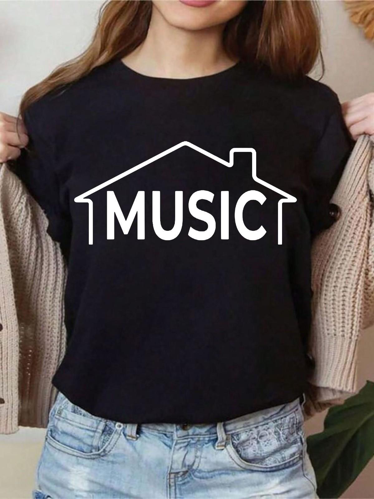 Music House T-shirt DJ Dance Rave Rap Party Lovers Top Latest Men s Gift Tee XXL