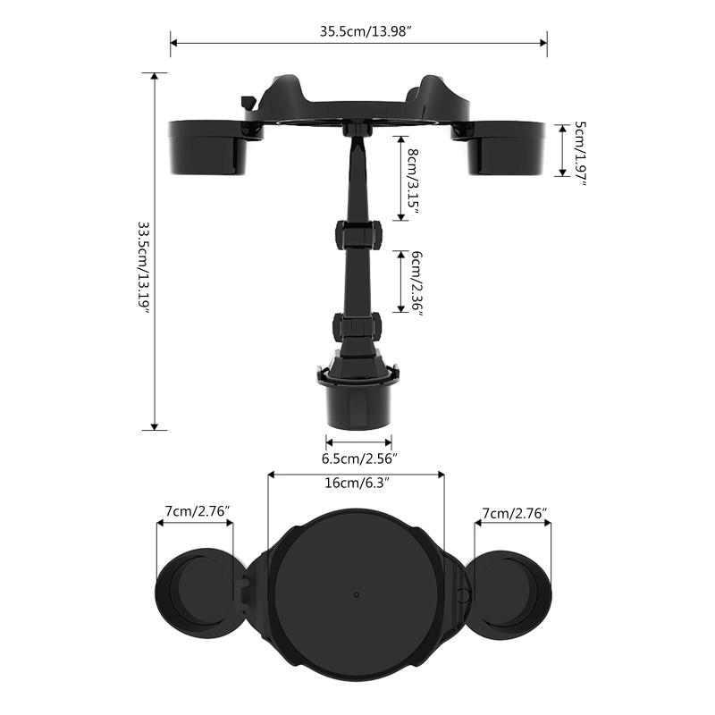Creative Cup Holder Mount Tray Adjustable Car Tray Food Table Phone Mount Holder 360 Swivel Arm 360 Degree Rotation