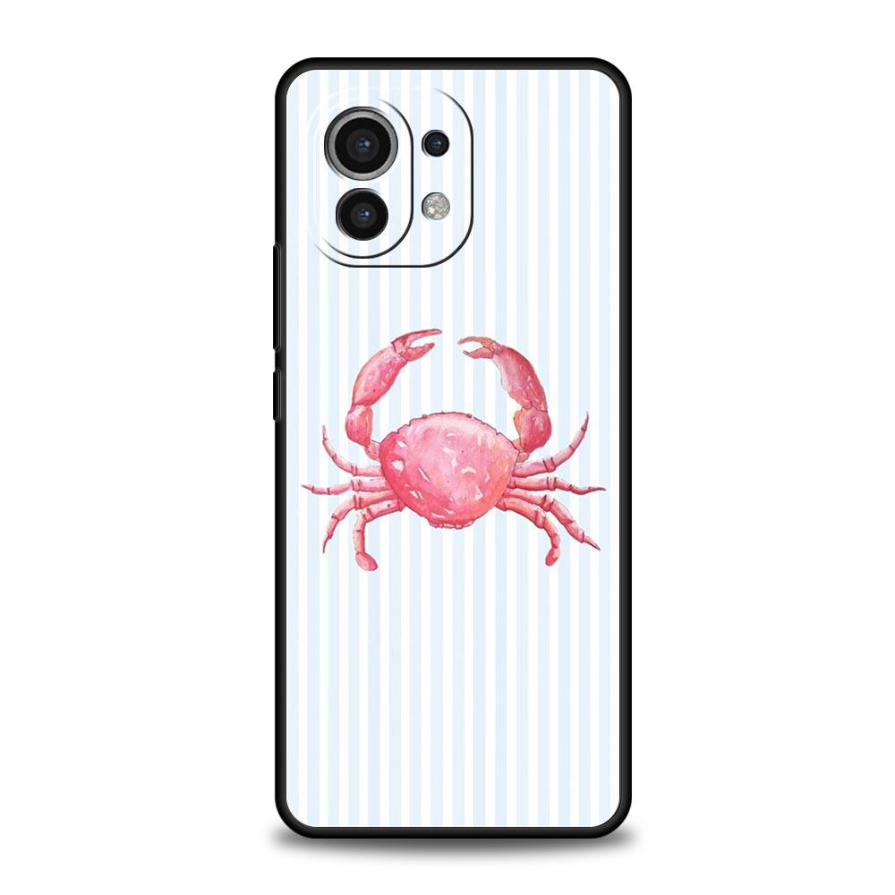 

Чехол для телефона для Xiaomi Mi 17 15 14 13 12 11 Ultra 15T 14T 13T 12T 11T Pro Lite Мягкий ТПУ Чехлы Морская жизнь, Крабы, Лобстеры Xiaomi 17 Pro