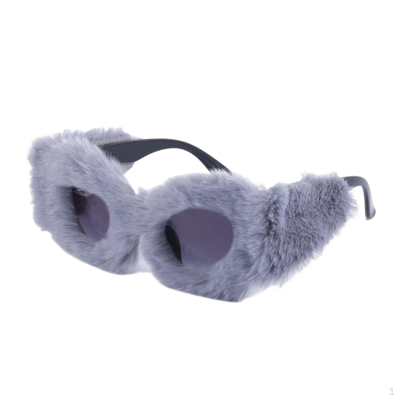 

Солнцезащитные очки Fuzzy Cat Eye, модные, удобные, ретро, солнцезащитные очки для девочек, карнавал