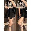 Niche Design College Style High-Waist Irregular Mini Skirt for Spring/Summer