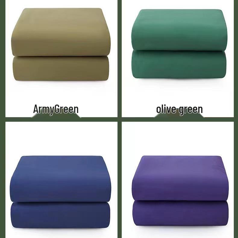 Dormitory Bedding: Green Cotton Quilt Set - 6 Pieces, Moisture-Proof, Student Size Options