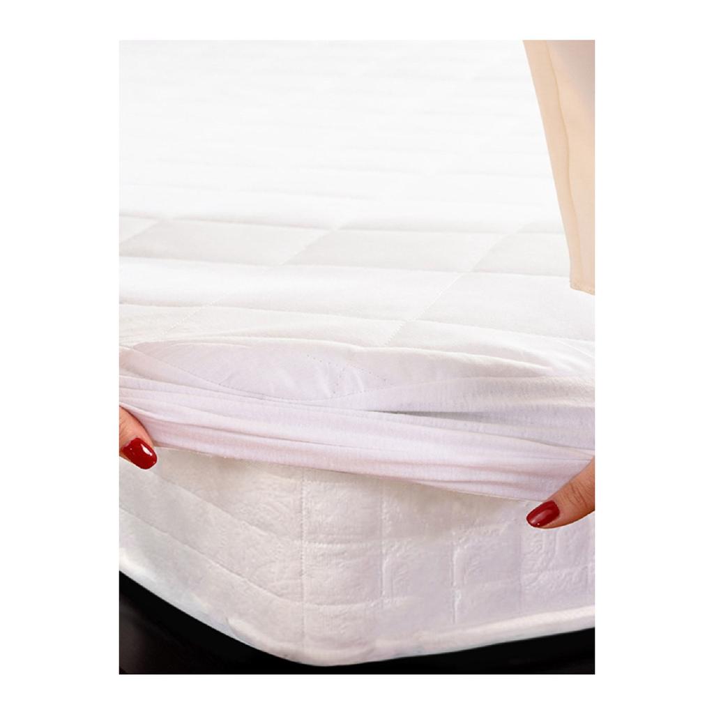 Quilted Fitted Mattress Protector Mattress Protector Single Double Cotton Mattress Protector - Not Liquid Proof!