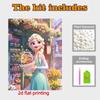 Disney Pittura con Perle Regina Elsa Pittura Artistica con Perle Fai-da-te Pittura con Gemme di Perla Quadri Artigianato Forma Speciale Decorazione Murale per la Casa