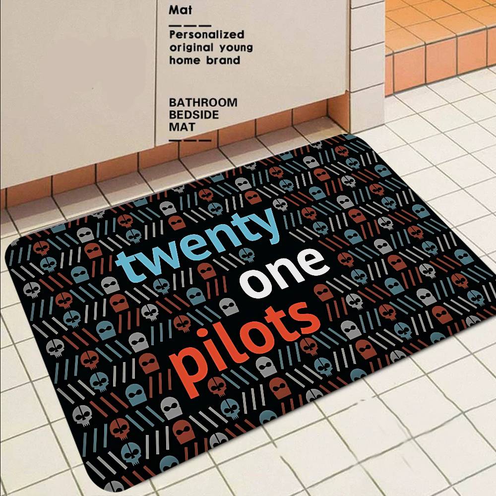 Popular T-Twenty One Pilot Kitchen Mat Nordic Style Bedroom Living Room Doormat Home Balcony Anti-Slip Welcome Rug