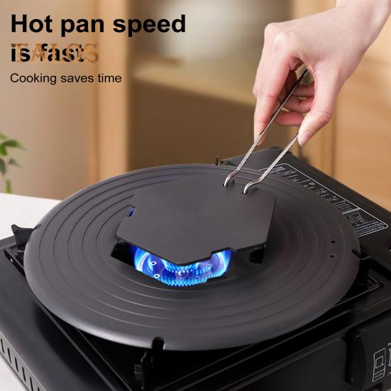 Gas Stove Heat Diffuser with Removable Handles Anti-Scald Handle Even Heat Distribution Multi-Purpose Flame Guard for Stewing Frying Camping Reducer