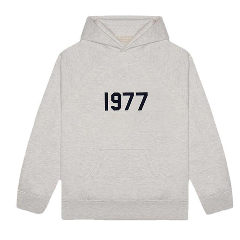 Herren Fleece-gefütterter Kapuzenpullover mit geprägtem Buchstaben-Print Lockerer Schnitt Streetwear Pullover