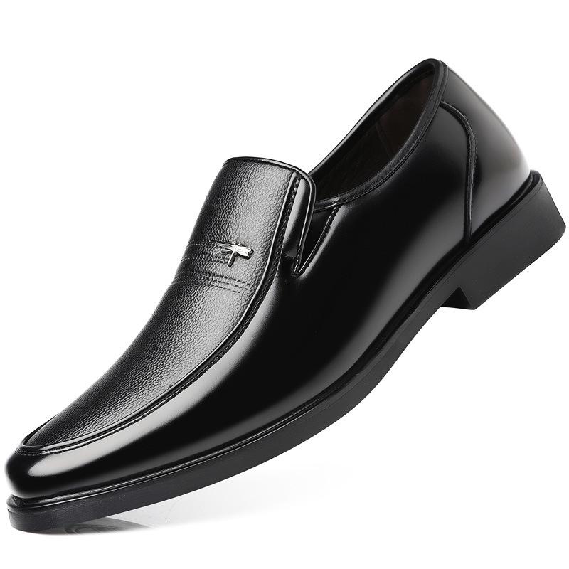 Genuine Leather Men Business Shoes Casual Shoes Luxury Brand Work Loafers Dress Moccasins Breathable Slip on Black Driving Shoes