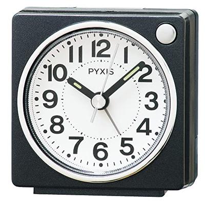 Alarm Clock Table Clock Analog Black Metallic 65 X 64 X 38mm PYXIS NR449K
