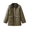 Women's Color Block Quilted Lapel Cotton Jacket - 2024 Autumn/Winter Collection