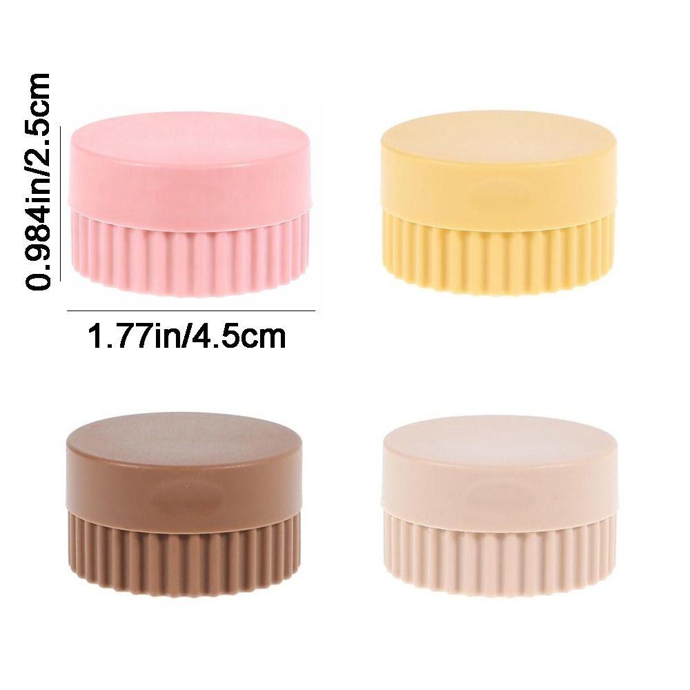 4PCS Silicone Moisturizer Container Mini Cream Powder Case Silicone Storage Box Gels Lotions