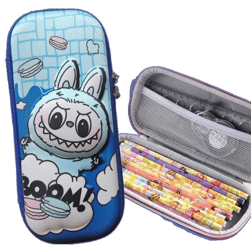 3D three-dimensional cartoon stationery box children's pencil case kindergarten large capacity primary school cheap pencil case