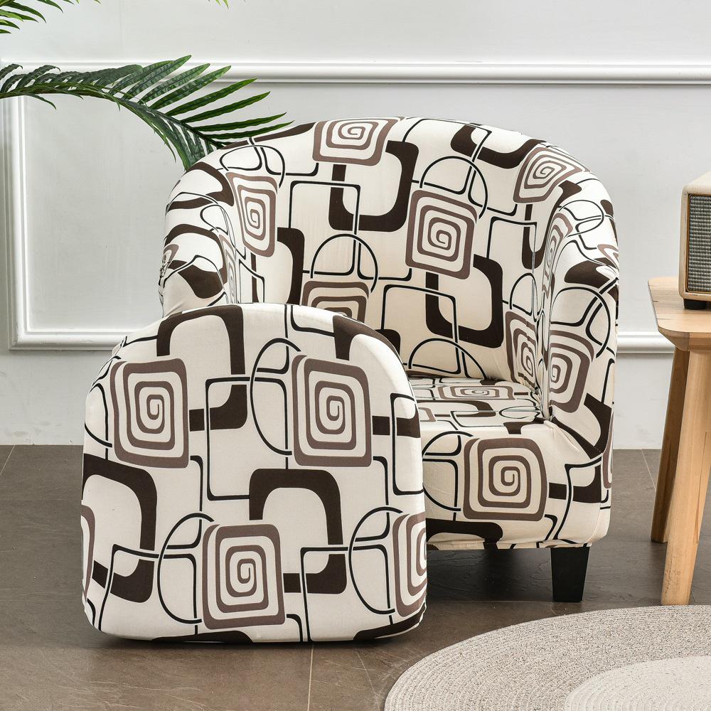 Semi-Circular Club Chair Protective Sofa Cover
