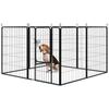 8 Panels Heavy Duty Puppy Playpen, for Large, Medium Dogs, Indoor and Outdoor Use - Black