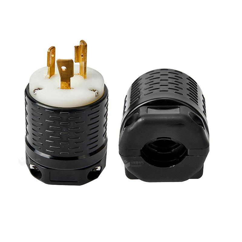 UL Certified NEMA L5-20P 20A 125V Industrial Plug with US Standard Three-Core Connector