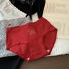 Women's Summer Cotton Polka Dot Lace Stitching Comfortable Skin Friendly Naked Feeling Hip Briefs