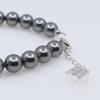 jewelCOUNTY Classic Anagram Pearl Bracelet[Grey/92.5Silver]