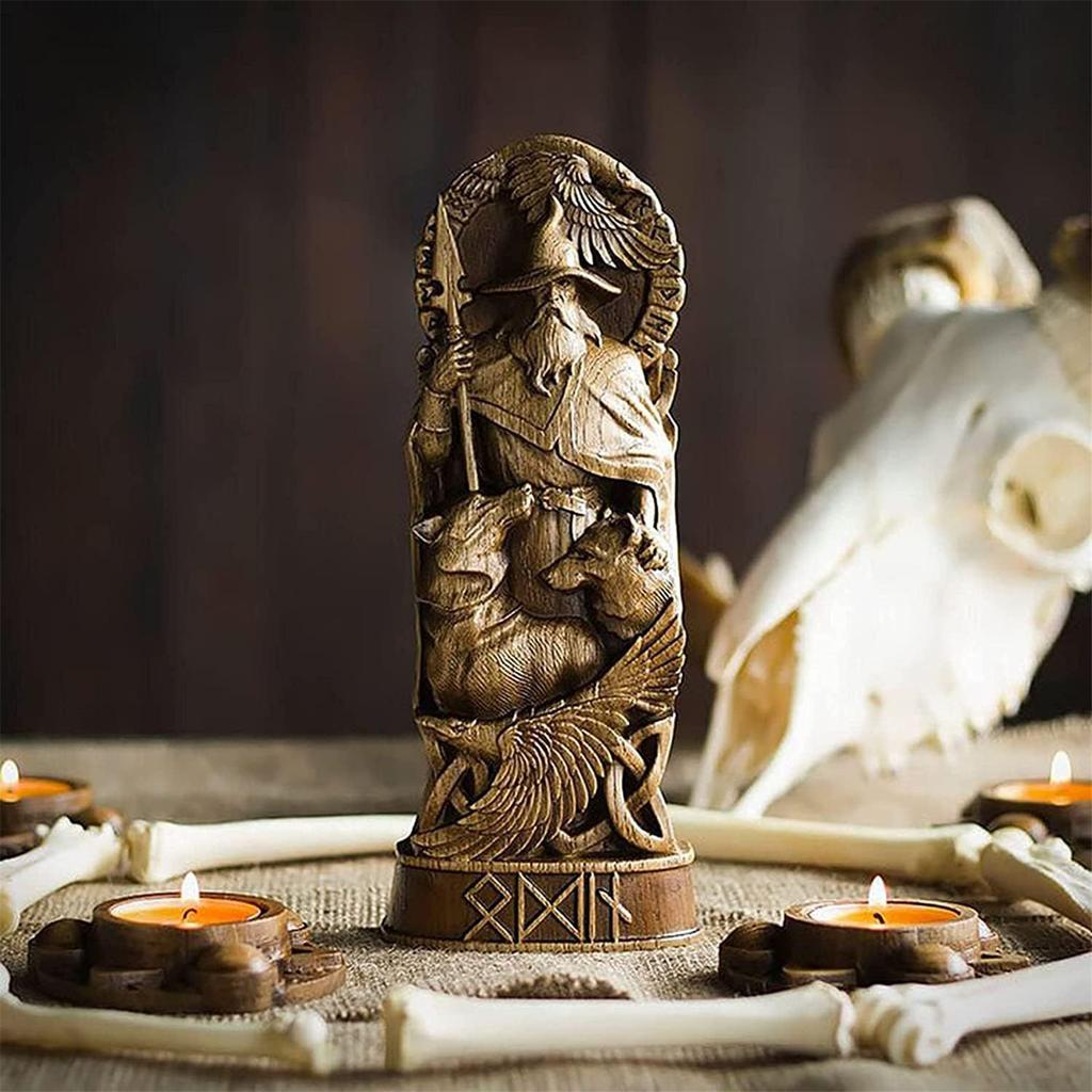 Harz Wikinger Mythologie Figuren Odin/Thors/Loki/Freyja Statue Skandinavische Pantheons Schmuck Norsische Götter Figuren
