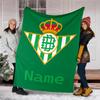 Personalized Custom Name Blanket - Real Betis Balompié Print Design,Blanket for Sofa,Bed,Travel,Camping - Soft and Warm, Great Gift