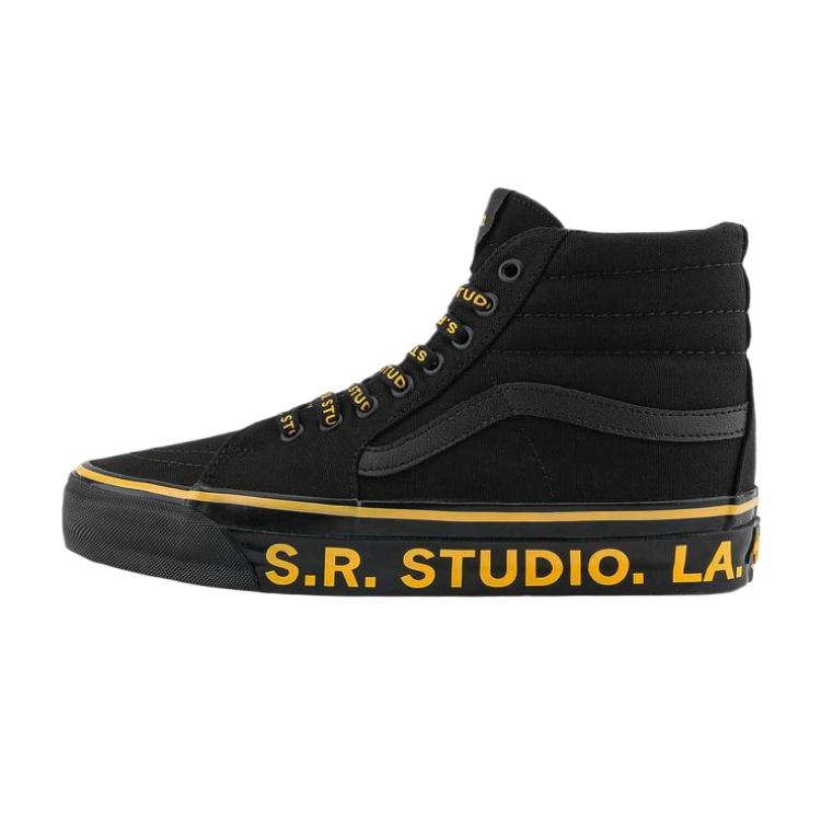Vans Sk8-Hi Reissue 38 S.R.STUDIO.LA.CA Collaboration Vibram Sole Unisex Black Orange VN000S54Y23 41