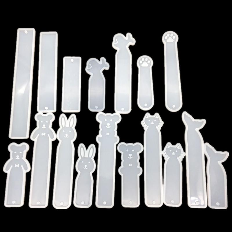 DIY Epoxy Crystal Fish Tail Bookmark Mold - Cute UV Resin Ruler & Mirror Mold for Jewelry