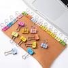 24Pcs Cute Smiley Face Binder Clips 19mm Colorful Paper Clamps For Office School Documents Organizing