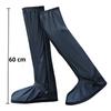 High Tube Over Knee Waterproof Shoes Cover Cycling Rain Boot Shoes Pants Protectors Reusable Anti Slip Rainproof Black Overshoes