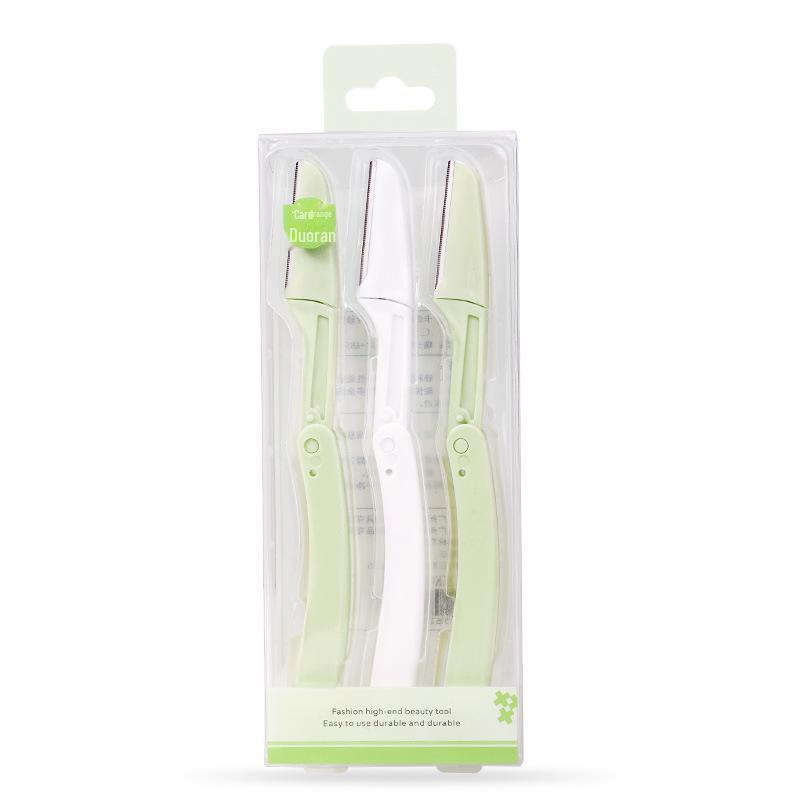 

Набор триммеров для бровей Kaqi Duoduo Macro: 3 складных бритвенных ножа, портативные и устойчивые к царапинам, модель KK812.