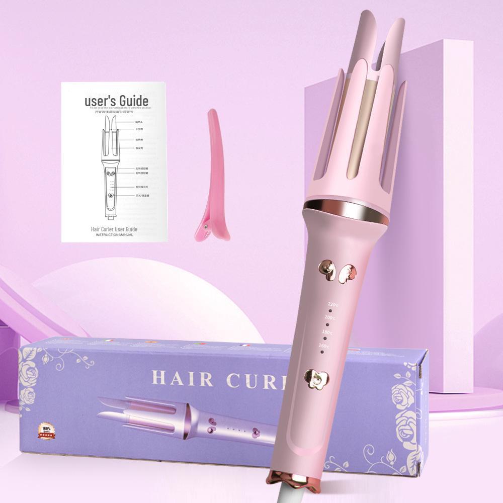 

Автоматическая плойка Egg Roll 32 мм — отрицательные ионы для ухода за волосами, без повреждения, крупные волны, эффект водной ряби. розовый