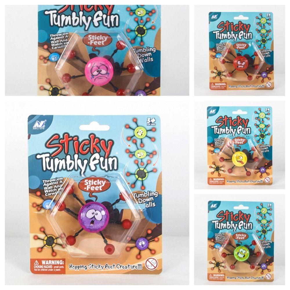 Stress Relief Sticky Wall Climbing Easy To Stick on Wall Spider Hand Throw Toy Relieve Boredom