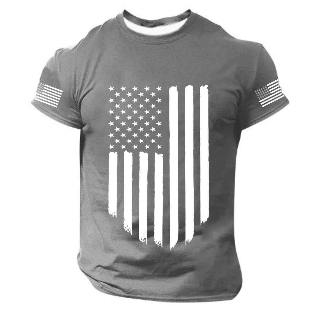 Men's Independence Day Printed Short Sleeve T-Shirt - Casual Fashion Top for Summer