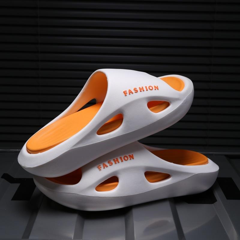 

Мужская летняя верхняя одежда в тапочках 2025 Новые домашние домашние нескользящие классные тапочки на толстой подошве 44-45 оранжевый