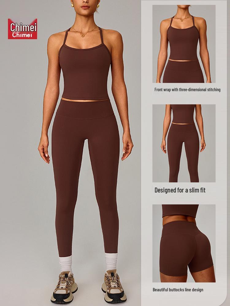 Women's European & American Yoga Set: Quick-Dry Fitness Shorts & Vest for Outdoor Running