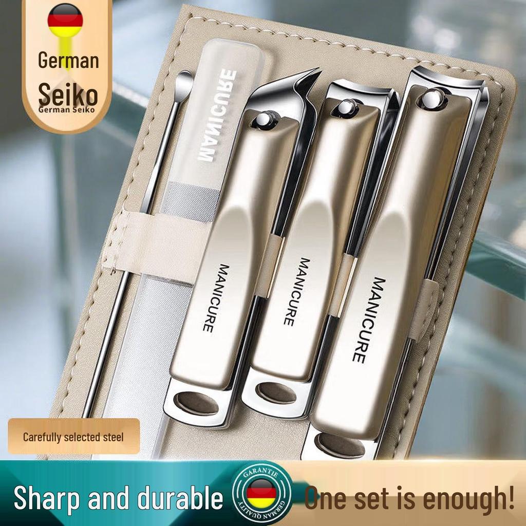 Luxury Home Nail Kit: Clippers, Scissors, Ear Spoon, Foot Care Knife, Paronychia Specialist