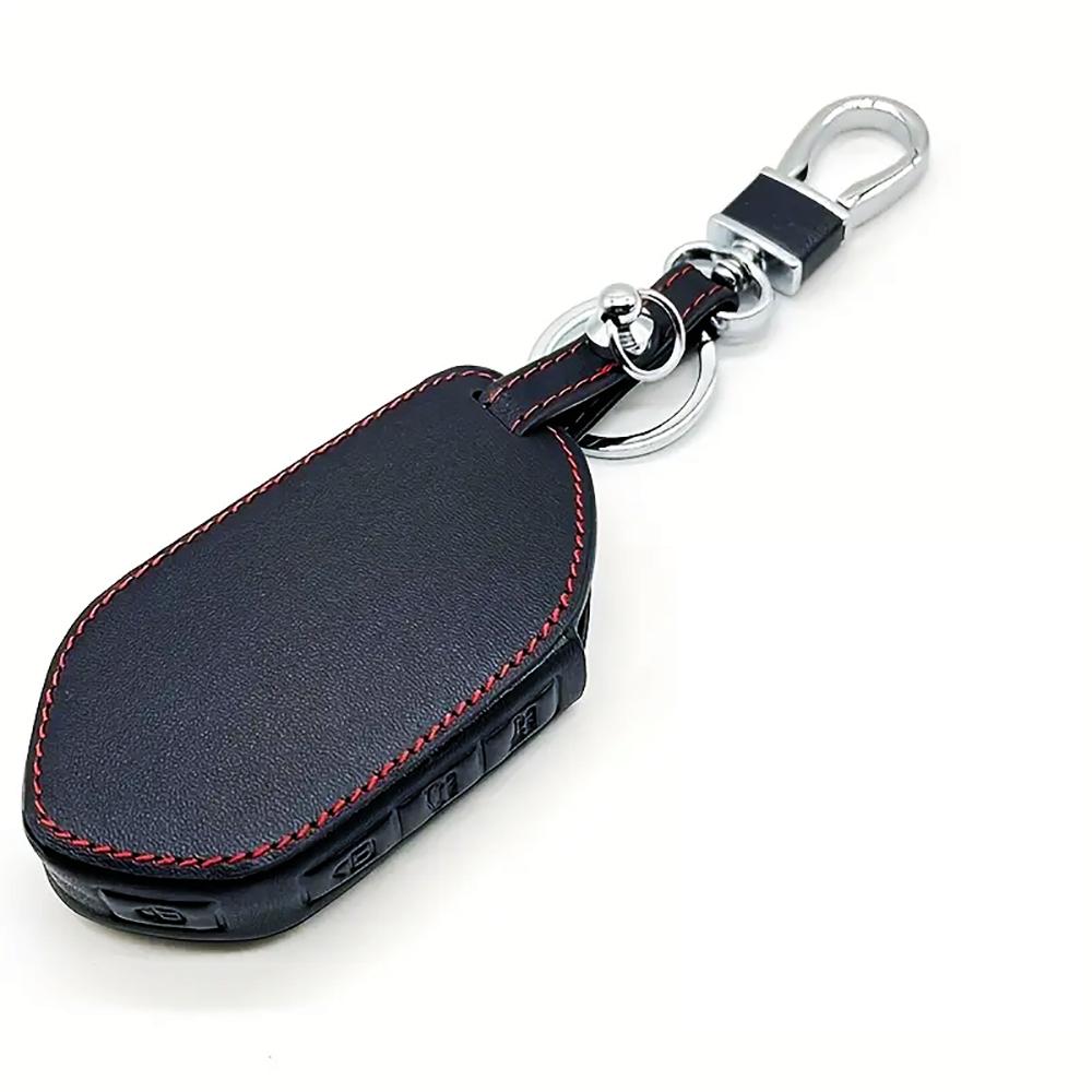 

Leather Car Key Cover For Kia EV3 EV9 2024 K5 K8 Carnival Sorento Hybrid Smart Remote Fobs Shell Case Protector Auto Accessories чорний
