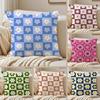 Sweet Retro Geometrical Florals Cushion Cover Pillowcase Ultra Soft Skin Friendly Fabric Cloud Like Comfort Concealed Zipper