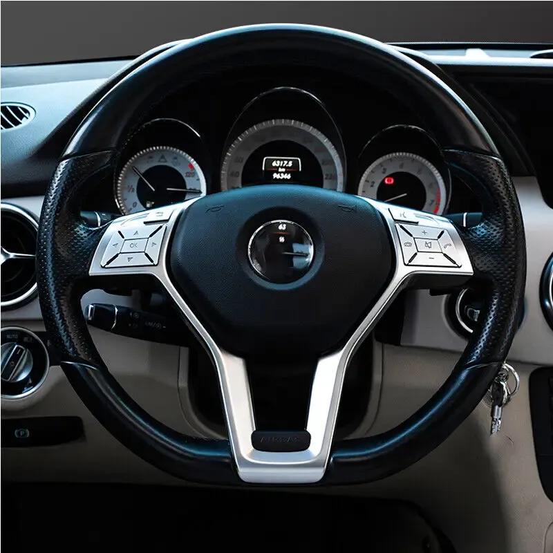 Steering Wheel Button Switch Trim Cover Sticker Decals For Mercedes Benz A B C E Ml Gl Cla Gla Glk Class W176 W246 W212 W204