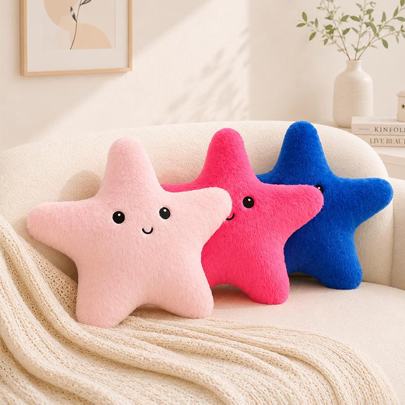 New Colour Five Pointed Star Starfish Pillow Star Hug Pillow Fairy Tale Cartoon Style Room Decoration Birthday And Holiday Gifts