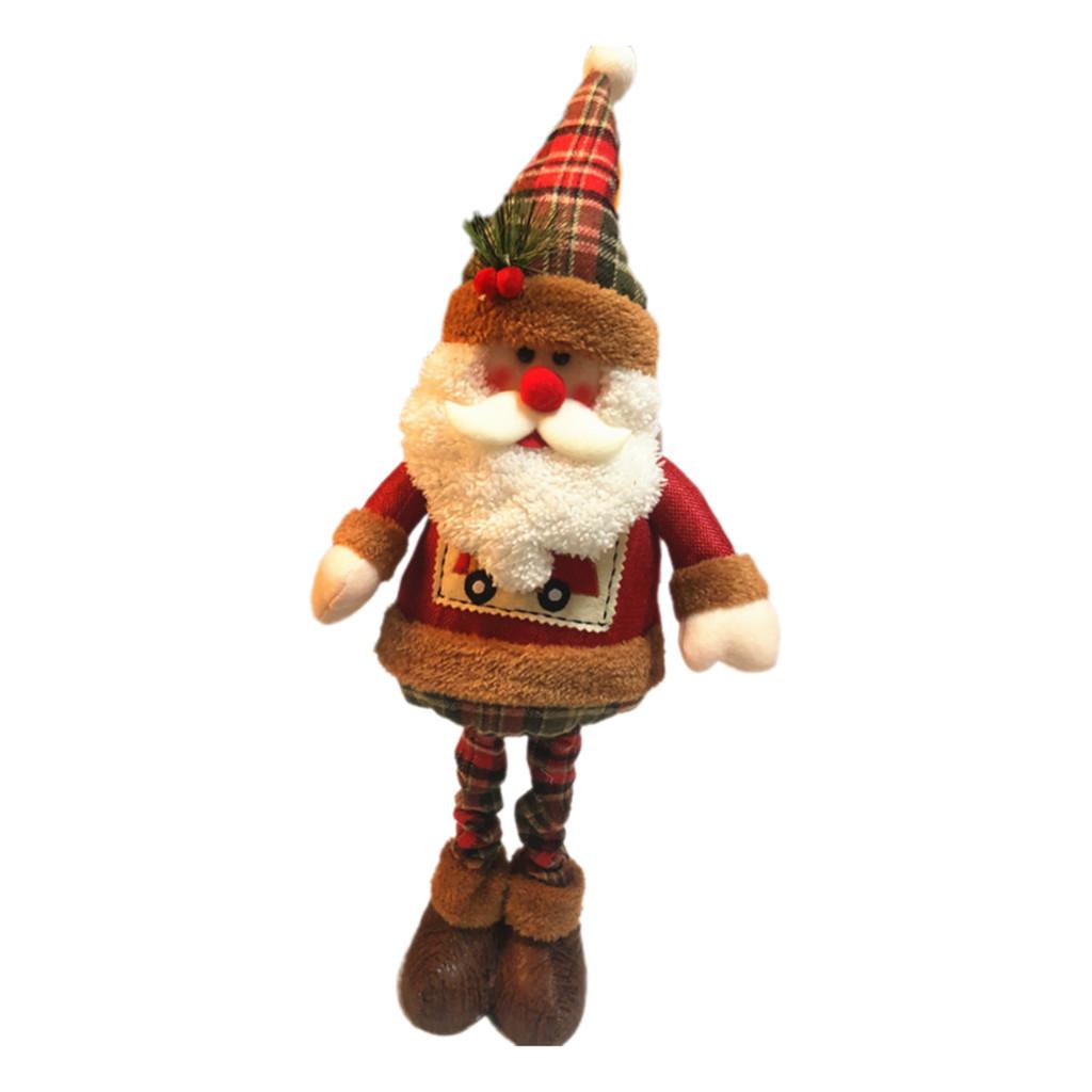 

Нога Рождество Телескопическая Кукла Украшение Санта Снеговик Олень Выдвижная Стоящая Old