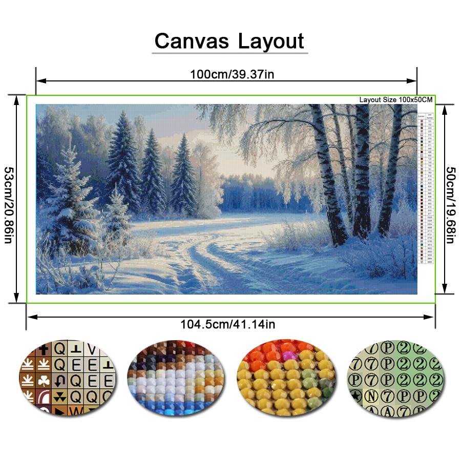 Winter Forest Scenery Large Size Diamond Painting New Collection Landscape Diy Full Drill Rhinestone Embroidery Mosaic Cross Stitch Kits