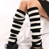 RMSWEETYIL Striped 80s Leg Warmers Socks for Women Winter Kawaii Cute Chunky Knit Cotton Ankle Leg Warmer Socks for Ballet Dance
