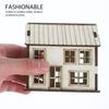 UPKOCH Miniature House Wooden House Architectural Model Assembly Kit DIY Diorama Scenery Parts Dollhouse Structure Miniature Garden Railway Model