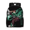 Demon Slayer backpacks Kimetsu no Yaiba Tanjiro Water Breathing Sword Daypack mochila Campus Zipper Closure Rucksack