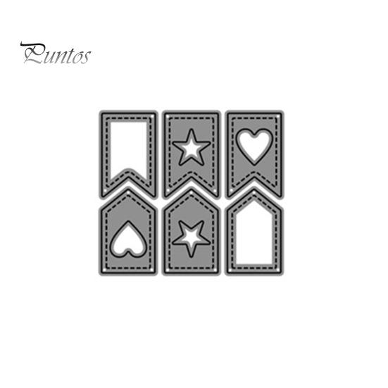 

Звезда сердце тег баннер металлический трафарет DIY скрапбук тиснение бумажная карта трафарет серебряный