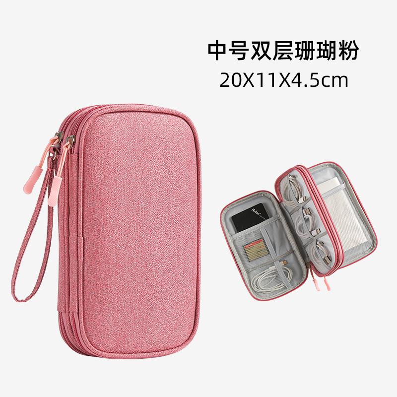 NEW Storage Organizers Bag Waterproof Travel Organizer Bag Portable Carry Case Double Layers Storage Bag for Cable USB Charger