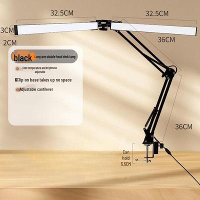 Oeny Folding Dual-Head Desk Lamp with Clamp
