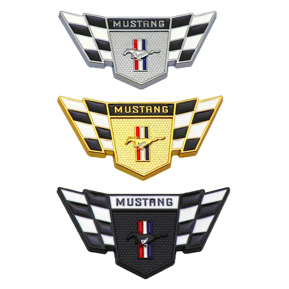 1pc 6.5x3.4cm Metal Car Horse Y236 Badge Trunk Sticker for Ford Mustang 2.3T Shelby GT350 GT500 GT 2015-2017 Rear Logo Emblems