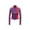 Originals Striped Retro Stand Collar Sports Jacket for Women, Burgundy