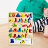 Wood Arabic Alphabet Jigsaw Board Montessori Toy Learning Skill Puzzles