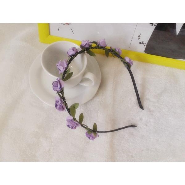 Flower Heads Boho Hair Garland Girl Beach Crown Hair Band Headband Wedding Hair Accessories Headwear for Girls Kids